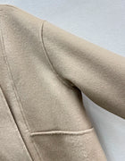 Ribbed Knit Stand Collar Reversible Wool Jacket, 2026 Autumn Winter Women Outerwear