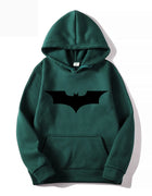 Men's hoodie and bat logo: Fashionable and comfortable hooded sweatshirt, a fan of heroes