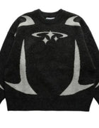 Men's Vintage Knitwear Y2K Stars Print Sweaters Male Winter Harajuku Oversized Pullover Sweater Unisex All-match Casual Clothes