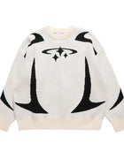 Unisex Y2K Retro Star Pattern Sweater Harajuku Style Aesthetic Autumn Winter Fashion Big Promotion Casual Sweater