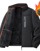 Men's Outdoor Fleece Jacket Autumn Winter Thickened Polar Fleece with Added Insulation New Season Warm Casual Coat