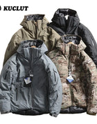 Outdoor Men's Anti Extreme Cold Loose Coat Snow Parka Coat Hooded Windproof Waterproof Down Jackets Mountaineering Skiing Suit