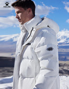 Kelme Long Down Men Winter Jacket Hooded Warm Windproof Couple Camping Equipment Paragraph Down Coat Jacket Women Утепленный