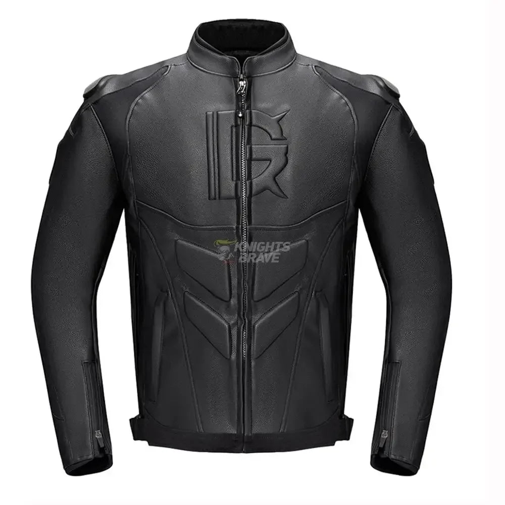 Men's 4 Seasons CE-Certified Waterproof PU Leather Motorcycle Jacket with Armor Protector Matching Riding Pants All-Weather Gear