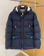Italy BC old money style men's hooded down jacket business casual warm windproof jacket