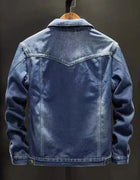 Fleece Lined Thick Denim Jacket Autumn Winter New Arrival Lamb Fleece Mens Fashion Casual Jacket Warm Cotton Padded Coat