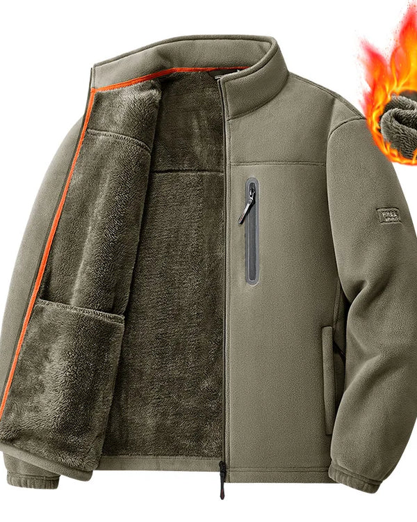 Men's Outdoor Fleece Jacket Autumn Winter Thickened Polar Fleece with Added Insulation New Season Warm Casual Coat