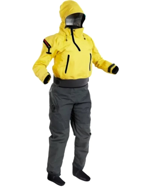 Women's Waterproof Drysuit, Adjustable Waist Wetsuit Drysuit, Neoprene Gasket, Breathable, Kayaking,