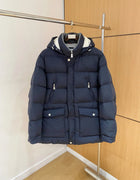 Italy BC old money style men's hooded down jacket business casual warm windproof jacket