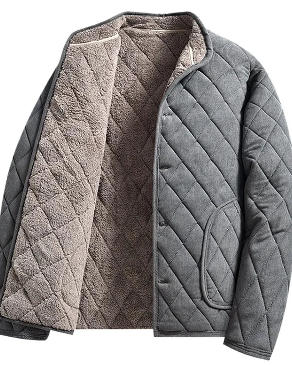2026 Fleece Jacket Man Warm Autumn Winter Jacket Thickened Padded Jacket Casual Middle-Aged Dad's Outdoor Wear Fleece Lined Coat