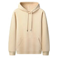 Men Oversized Hoodie Drop Shoulder Loose Fit Sweatshirt With Kangaroo Pocket Solid Color Pullover Long Sleeve Streetwear Casual