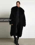 Mongolian Sheep Jackets Tibetan Lamb Fur Coat With Collar Natural Long Fur Coat Fashion New Arrivals Women's Winter Jacket