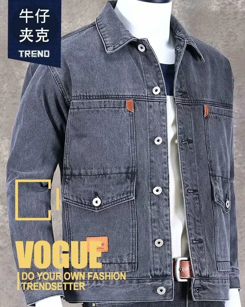 Winter Denim Jacket Comfort Fleece Thick Windbreaker Warm Mens Jackets Outwear Jeans Coat Male Multi-pockets Overcoat Thermal