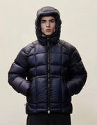 Warmth Street Style American CP Outdoor Functionality Plaid Embroidered down Cotton Jacket Hooded Long Sleeve Standard Fit