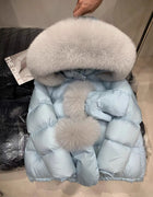 2026 Winter New Women's Down Jacket Warm Hooded Fox Fur Collar Jacket