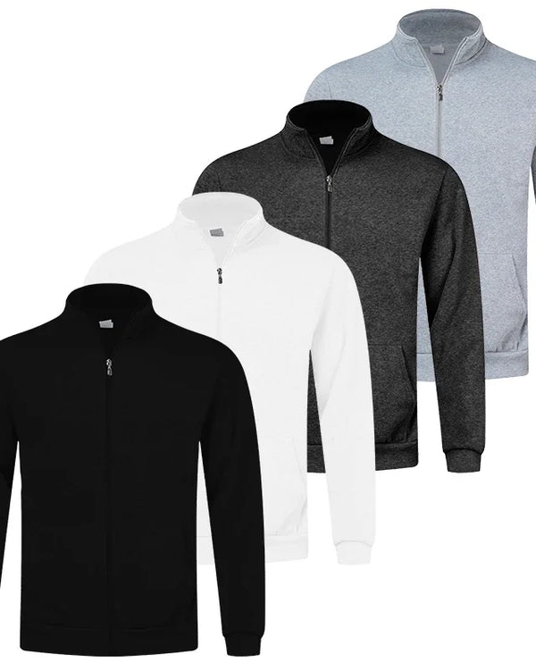 Men's Thermal Fleece Jacket Cozy Wind Resistant Full Zip Coat with Pockets Ideal for Outdoor Workouts and Hiking