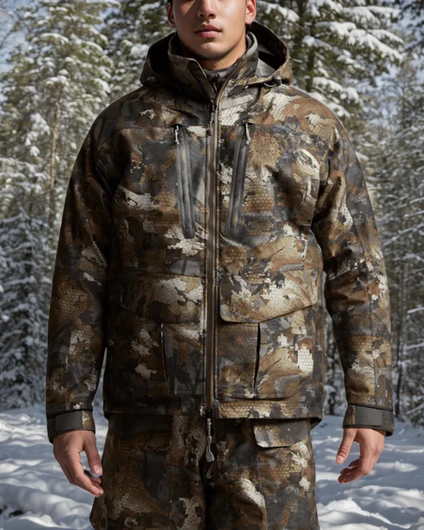 Men's Winter Camouflage Hudson Waterproof Jacket Insulated Fishing Hunting Outdoor Camo Thermal Protection