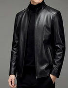 100% sheepskin genuine leather men's stylish and fashionable leather jacket, high-end quality fashion outerwear, new style men's