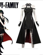 Yor Forger Cosplay Elastic Cuisse Bas Ensemble Complet pour Comic Con, Bas, Collants, Boucles d'Oreilles, Perruque Haute, Bande