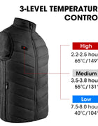 Men's Heated Vest USB Electric Heating Jacket Waterproof Windproof Lightweight Warm Puffer Body Warmer for Outdoor Winter