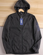 Outdoor Windproof Warm Knitted Fleece Jacket Men's Autumn Long Sleeve Casual Sports Coat with Hood Standard Fit Fashion Urban...