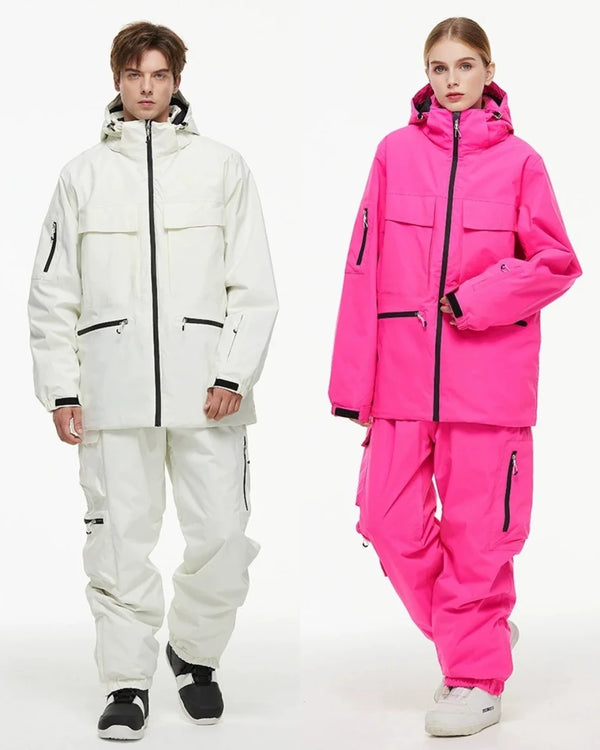 2025 New Men and Women Snowboarding Suit Winter Outdoor Windproof, Waterproof, Warm Ski Set Couple Snow Clothes Jacket and Pants