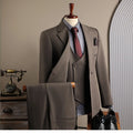 Man 3‑Piece Jacket Vest Pants Durable Fine Textured Sharp‑Cut Men's Outfit Set For Wedding Business Events