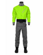 LKVER Kayak Dry Suit for Men 3-layer Waterproof Fabric Drysuit With Latex on Neck and Wrist White Water River Pending