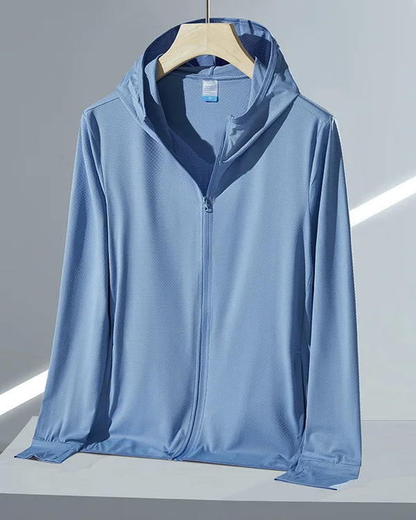 UPF45 UV Sun Protection Clothing Women's Zip Up thin Hoodie Long Sleeve Seatshirt Light Outdoor Fishing Running Hiking Jacket