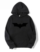 Men's hoodie and bat logo: Fashionable and comfortable hooded sweatshirt, a fan of heroes