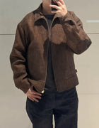 VSVM 26SS STRATO JKT cotton and linen blend zip jacket