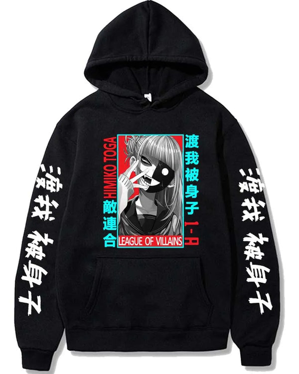 Himiko Toga My Hero Academia Hoodie Fashion Japanese Anime Sweatshirt Hip Hop Casual Unisex Autumn Winter Fleece Streetwear Tops