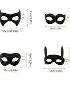 Adult Masquerade Party Bat Bunny Mask Black PVC Boundless Mask for Men Women Carnival Masquerade Prom Ball Party Beauty Mask