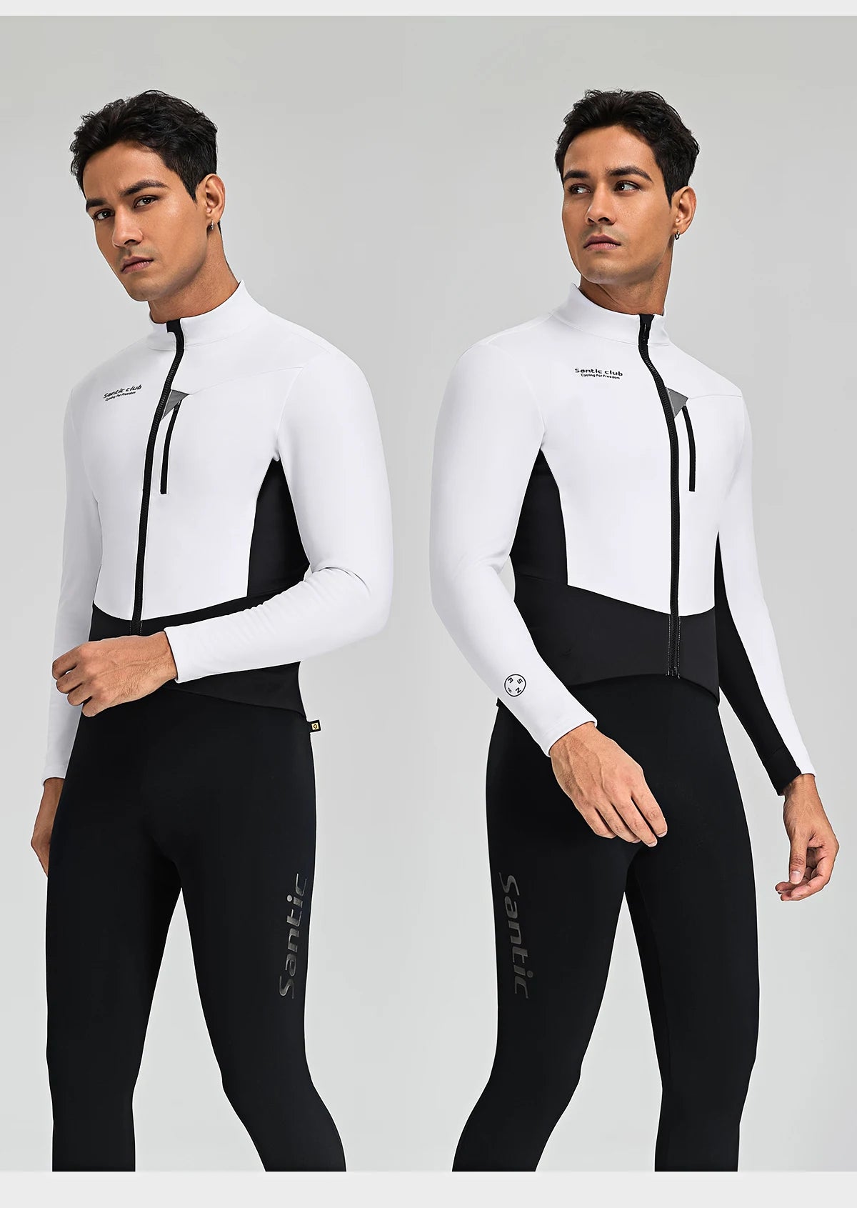 Santic New Cycling Sets Autumn and Winter Keep Warm Cycling Suit Sets Windproof Cycling Jacket for Bicycles