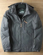 Waterproof Fleece Lined Warm Jacket Outdoor Hiking Trekking Jacket with Hood Spring Autumn Windbreaker Hooded Jacket Mens Coats