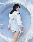 [Genuine] miHoYo Columbina Coat Genshin Impact Columbina Theme Sun Protection Jacket Sun Protection Clothing Cosplay Xmas Gifts