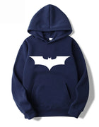 Men's hoodie and bat logo: Fashionable and comfortable hooded sweatshirt, a fan of heroes