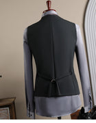 Man 3‑Piece Jacket Vest Pants Durable Fine Textured Sharp‑Cut Men's Outfit Set For Wedding Business Events