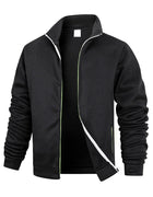 Men's Fleece Zip Jacket Warm Sports  Cardigan Outdoor Daily Basic Turtleneck Hoodies Autumn Winter Casual Jackets Sweatshirts