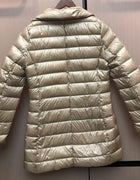 Down jacket women's winter 2025 new comfortable casual goose down warm medium long plaid jacket
