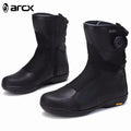 ARCX Black Motorcycle Boots Waterproof Men's Riding Shoes Real Cowhide Leather Ankle Protecion Motocross Off-Road Racing Gears