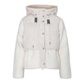 BC800 High Quality Luxury Wool Patchwork White Goose Down Jacket Winter Women's Clothing
