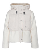 BC800 High Quality Luxury Wool Patchwork White Goose Down Jacket Winter Women's Clothing
