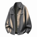 Men's Corduroy Jacket Snap Button Front Dual Flap Chest Pockets Turn Down Collar Long Sleeve Regular Fit Casual Shirt Jacket