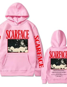 Retro 90s movie Scarface star Tony Montana hoodie, street American retro trend pullover, hip-hop fashion, oversized sportswear