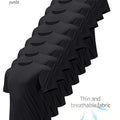 Round Neck T-Shirt 9Pcs Black Ultralight Men Quick Dry Breathable Sweat Shirt for Fitness Gym Running Light Plaid Quick Dry Shor