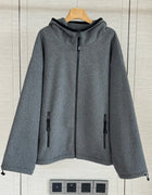 2026 Autumn/Winter New Women's Hooded Jacket, Lamb Fleece Jacket Top, High Quality, Simple and Comfortable, Versatile,Loose Fit