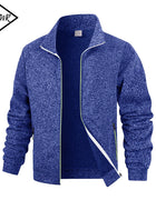 Men's Fleece Zip Jacket Warm Sports  Cardigan Outdoor Daily Basic Turtleneck Hoodies Autumn Winter Casual Jackets Sweatshirts