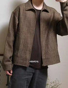 VSVM 26SS STRATO JKT cotton and linen blend zip jacket