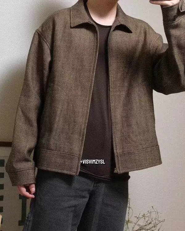 VSVM 26SS STRATO JKT cotton and linen blend zip jacket
